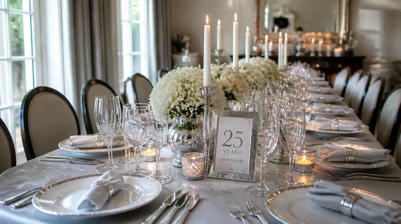 Ideas y ambiente para bodas de plata