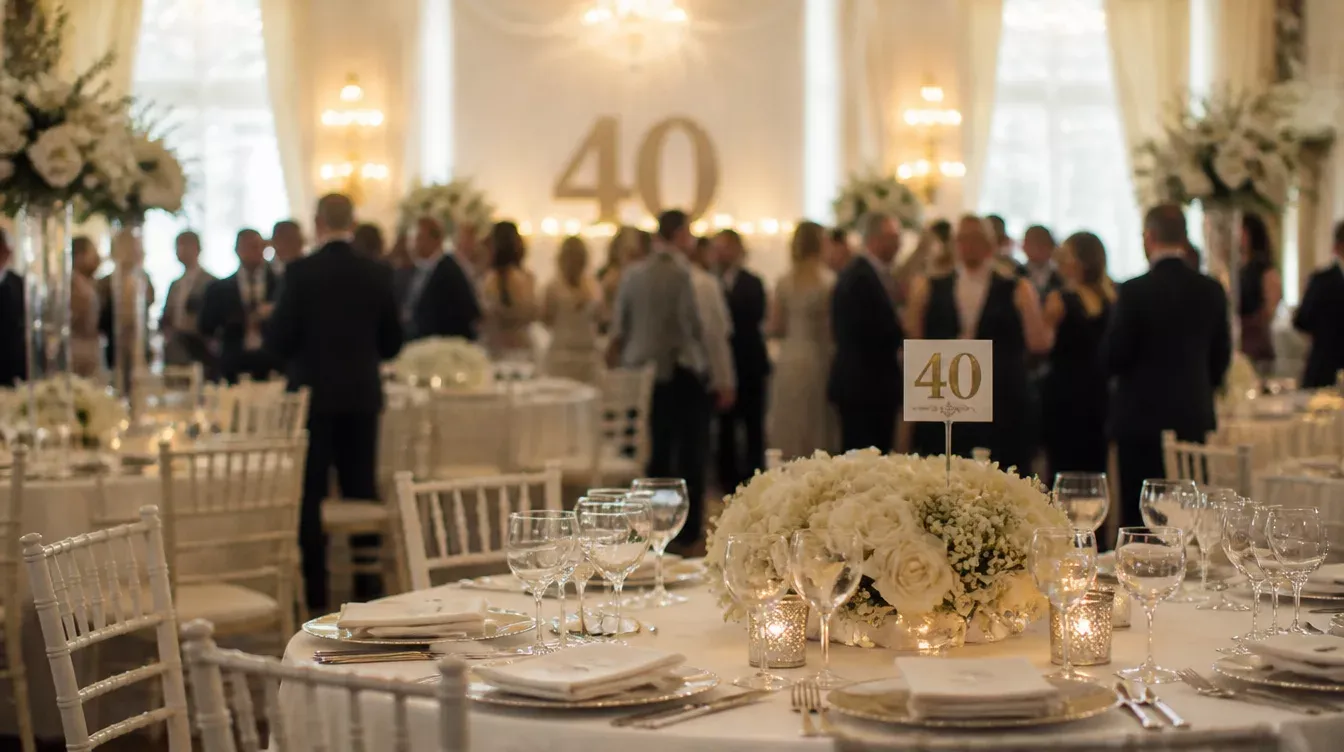 Celebración y detalles de bodas de platino