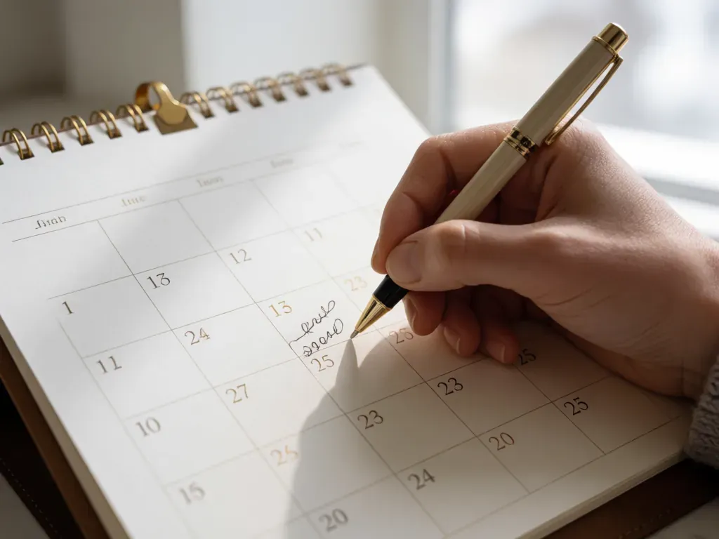 elegir la fecha de la boda en el calendario