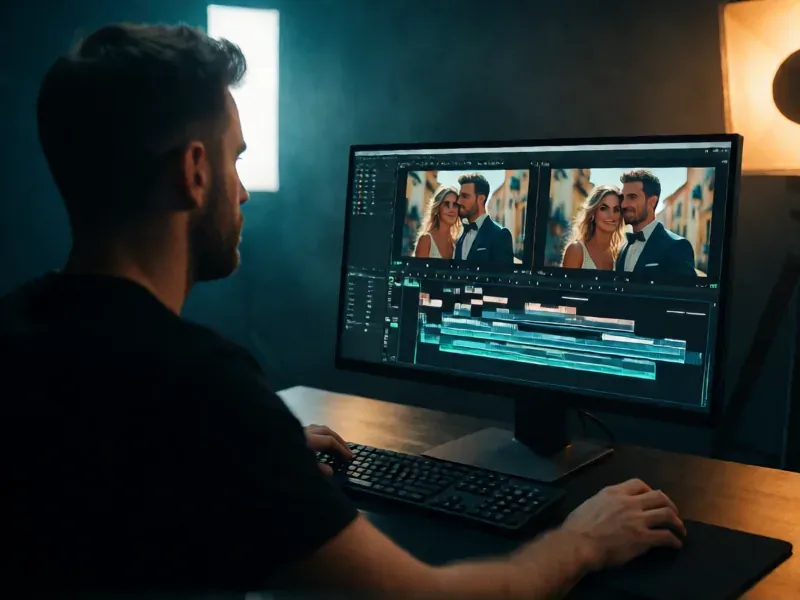 edición y etalonaje de un vídeo de boda